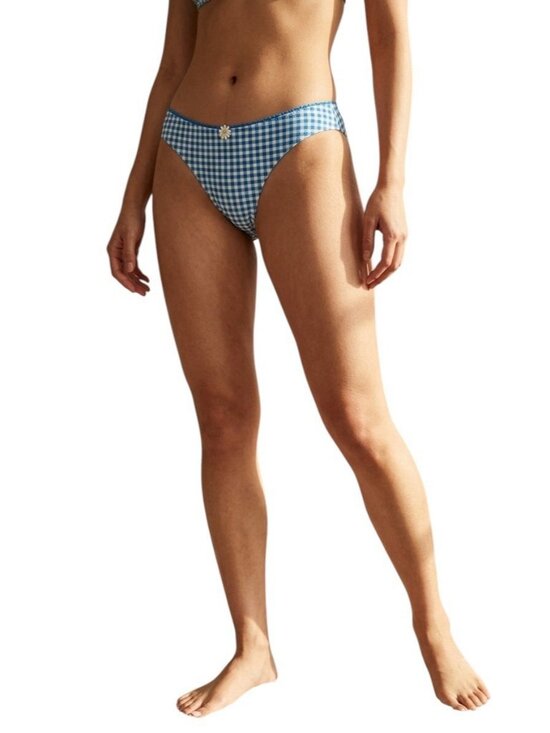 Solid & Striped Other - NWT Solid & Striped The Daphne Swim Bottom Small Cosmic Blue Gingham Daisy $108